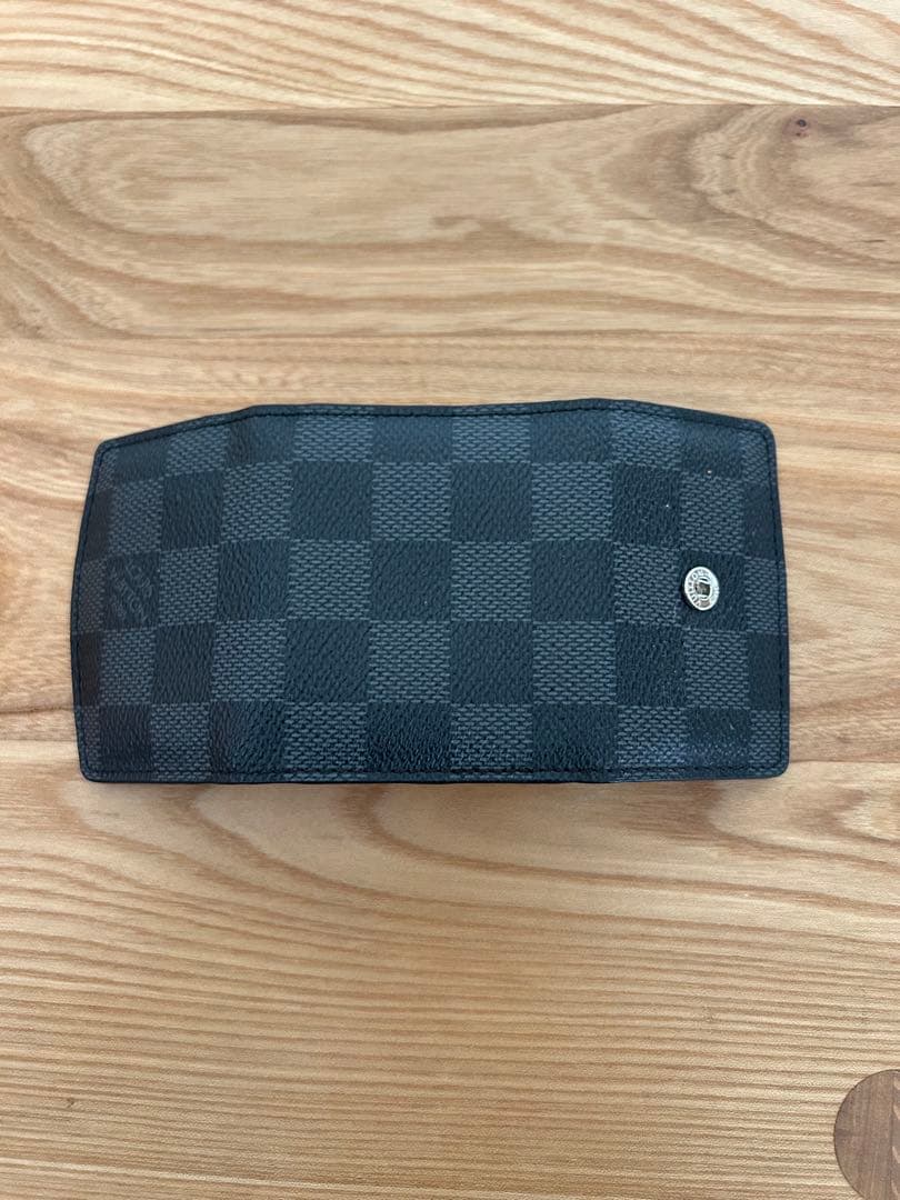 ルイヴィトン カフス ボタンLV メタル ダミエ　ヴィンテージ