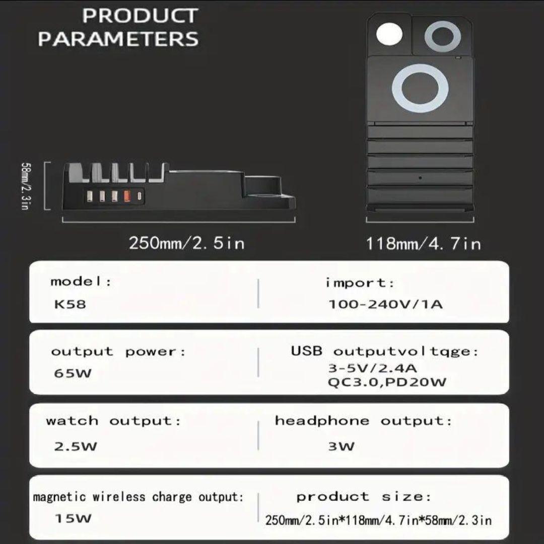 スマート8-in-1マルチ機能充電ドックステーションモバイルフォン タブレット