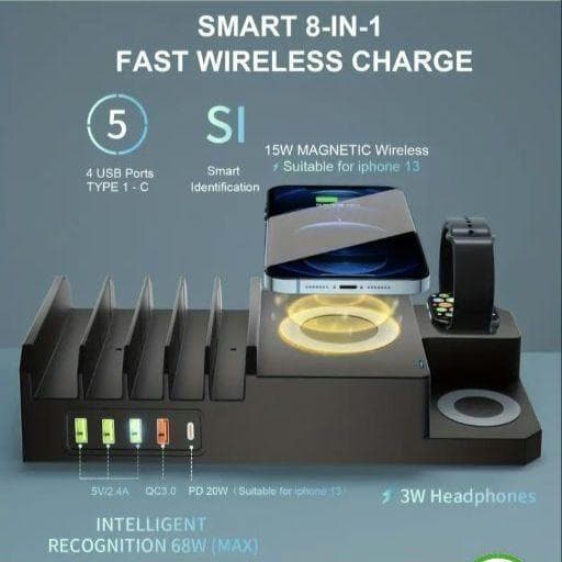 スマート8-in-1マルチ機能充電ドックステーションモバイルフォン タブレット