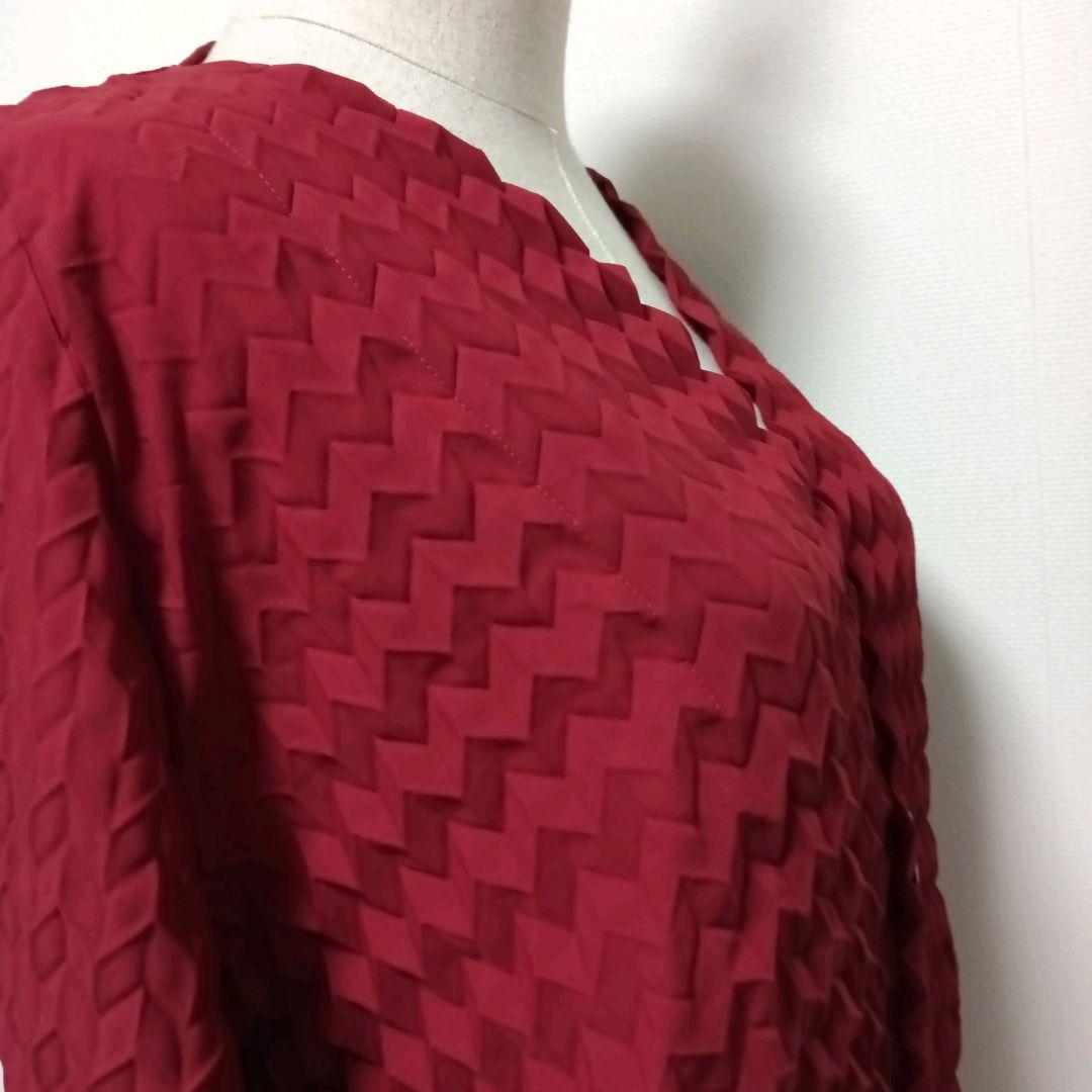 【未使用品/タグ付】イッセイミヤケ　23年製 立体テクスチャ加工 カーディガン