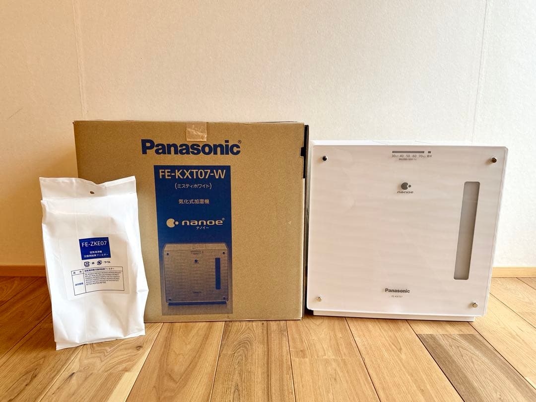 Panasonic気化式加湿器 FE-KXT07-W 〈新品純正フィルター付〉