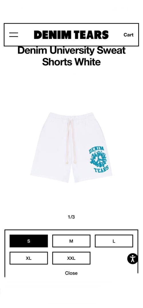 DENIM TEARS ホワイトショートパンツ S