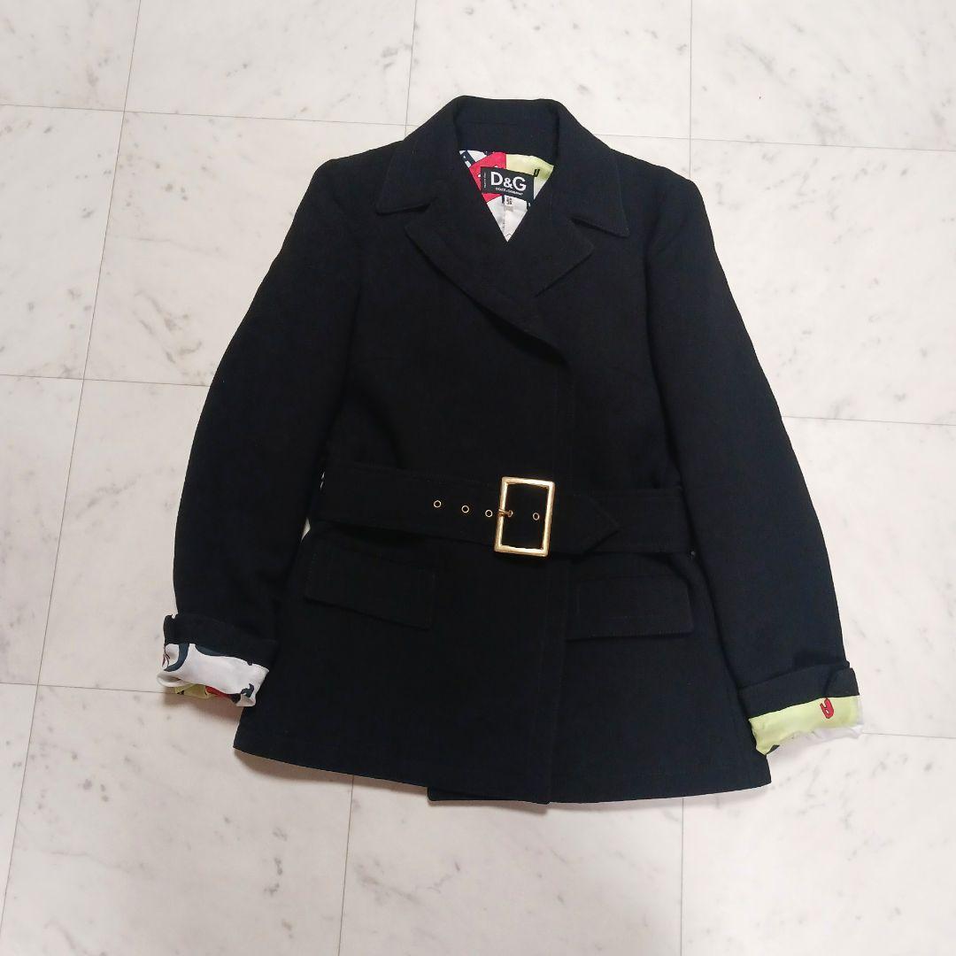 ドルチェアンドガッパーナ　ピュアウールジャケット　コート　黒　y2k