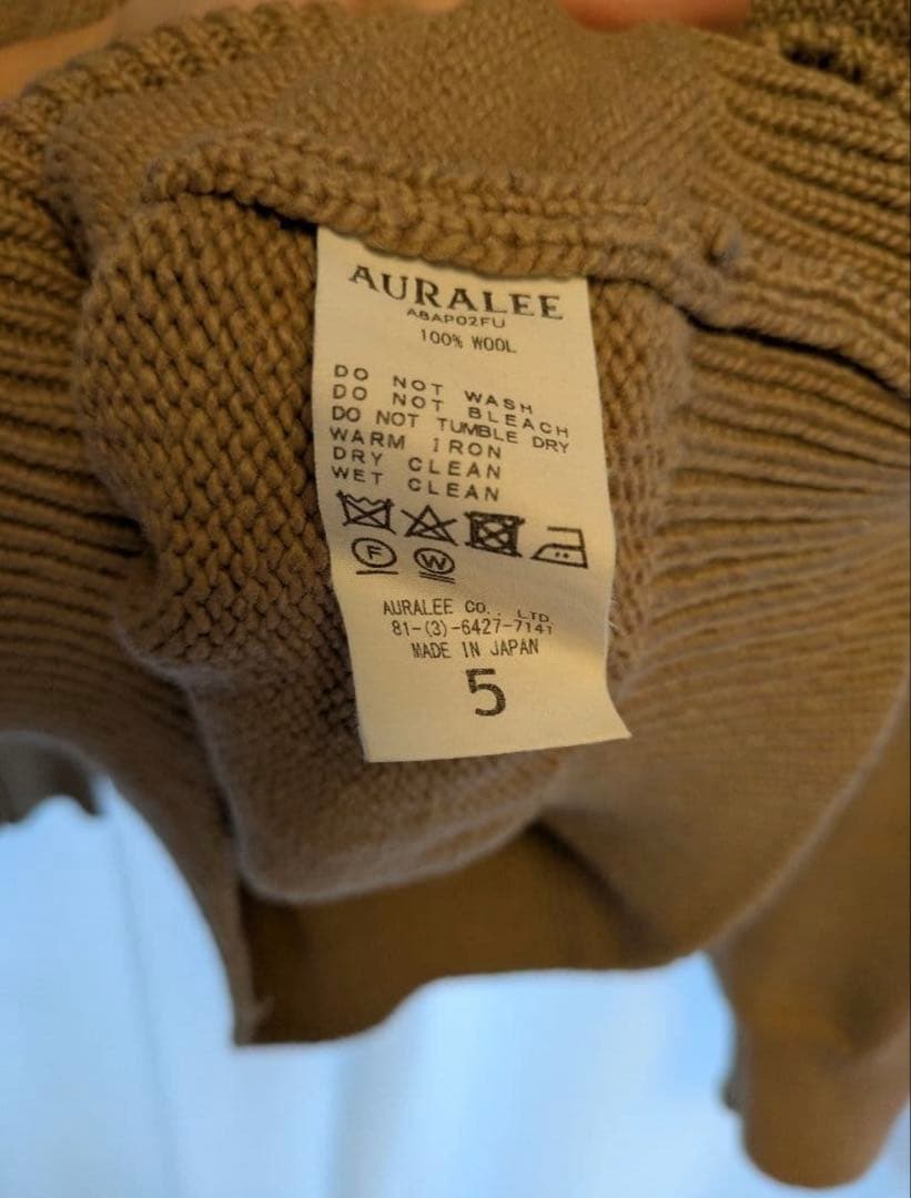 トップス AURALEE 18AW FELT WOOL YARN KNIT 5