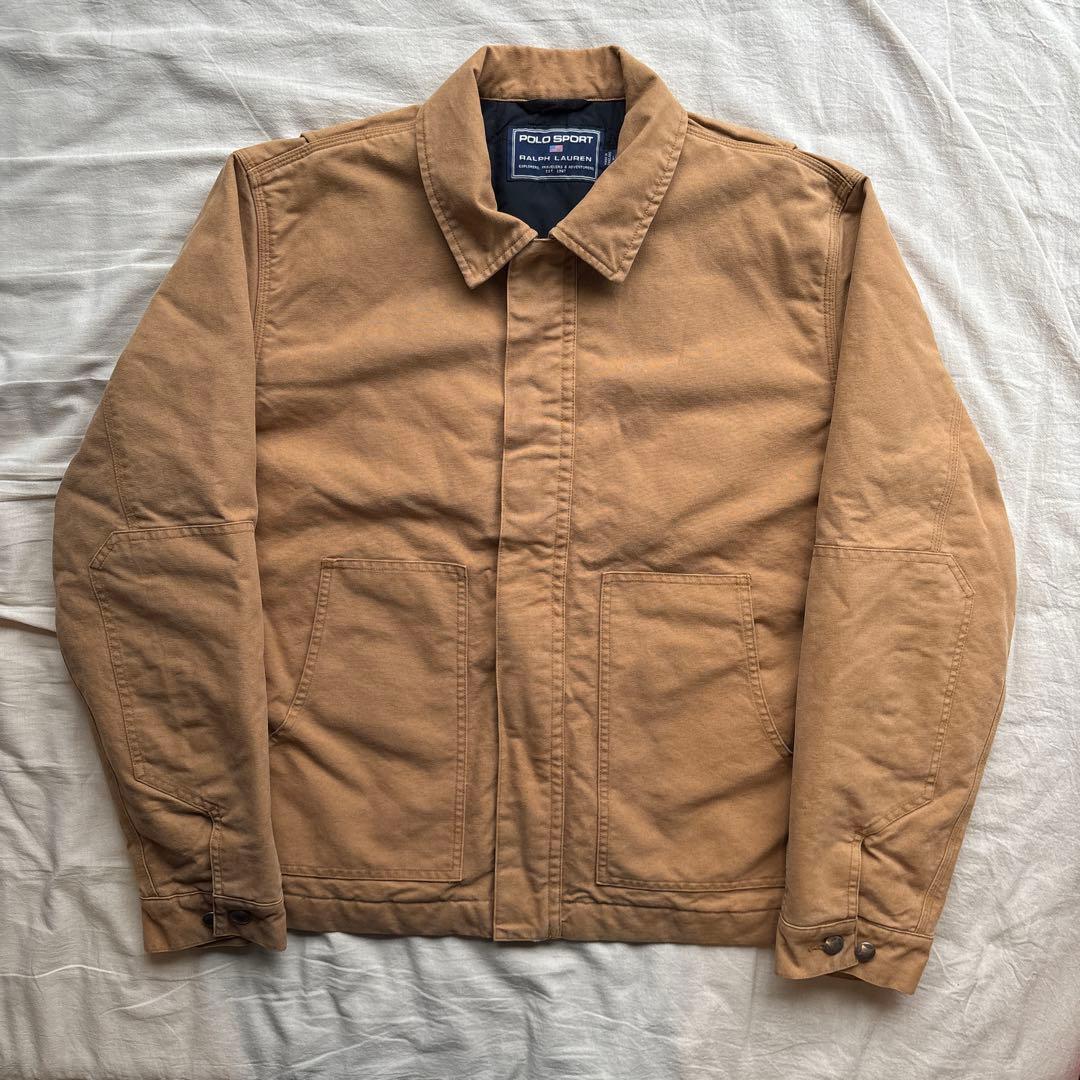 【90s】POLO SPORT トラディショナルジャケット フェード ダック
