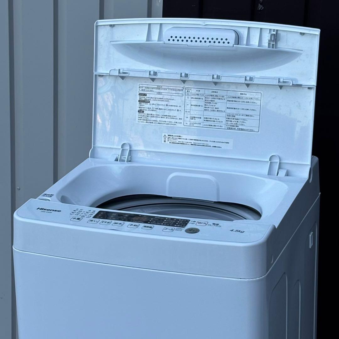 ♪送料込！設置対応◎2024年4.5kgハイセンス 全自動洗濯機 HW-K45E