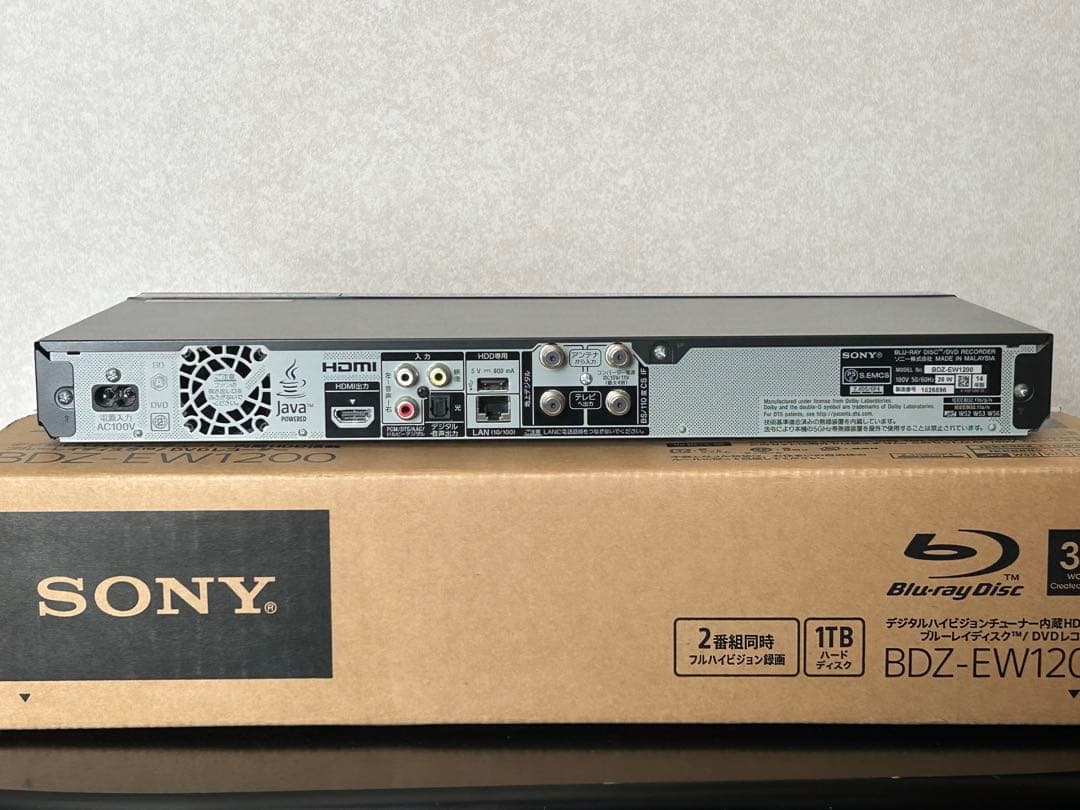 Sony BDZ-EW1200 1TB ブルーレイ／DVD レコーダー