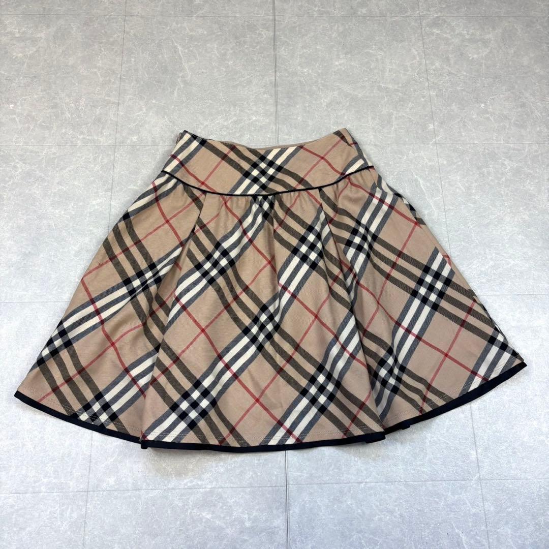 バーバリーブルーレーベル ノバチェック ミニスカート プリーツ 38