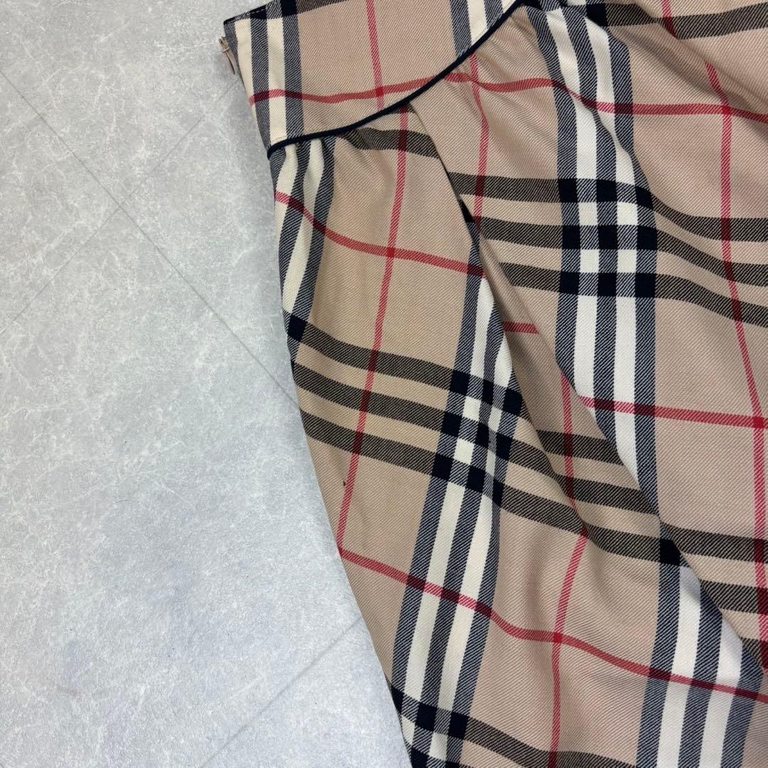 バーバリーブルーレーベル ノバチェック ミニスカート プリーツ 38