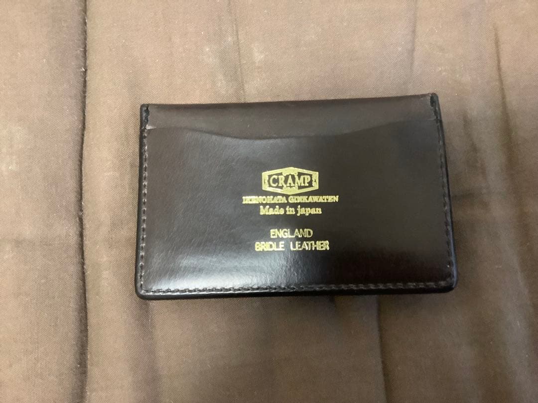 【Cramp】カードケース UKブライドルレザー 名刺入れ ブラック