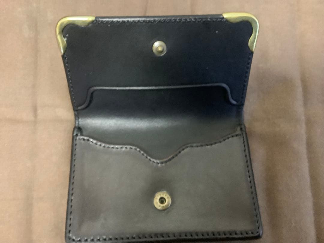 【Cramp】カードケース UKブライドルレザー 名刺入れ ブラック