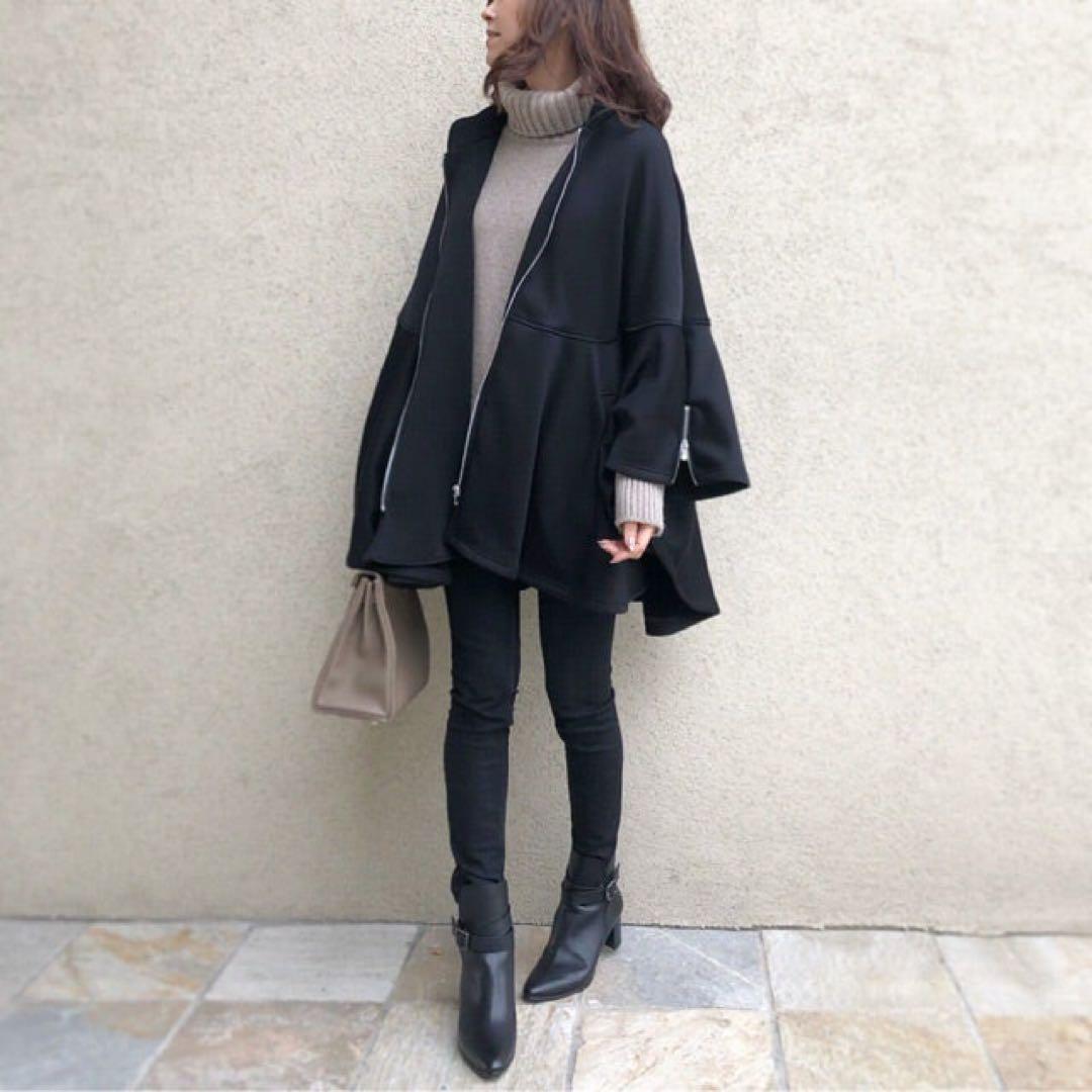 【レア✨️】sov. ソブ AKKOコラボ ブラック ポンチョケープ