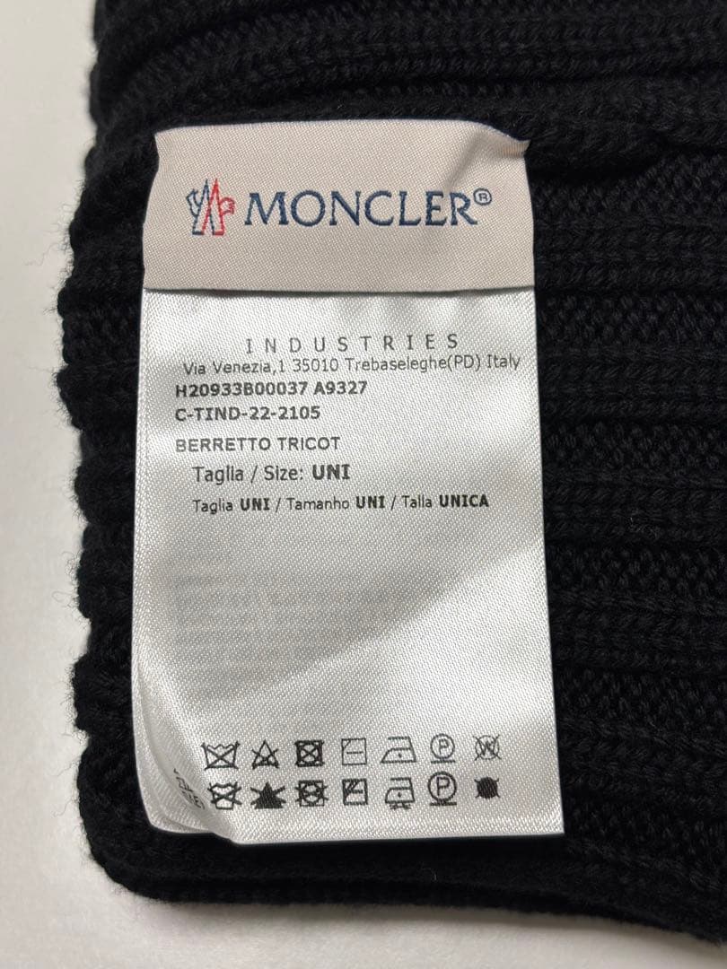 ね*こ様 Moncler 黒 ニット帽