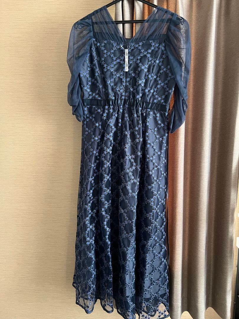 【1回のみ着用】Dorry Doll ネイビー レース パーティードレス