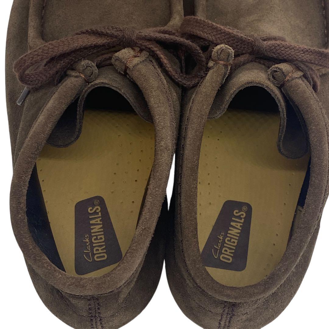 【極美品】 CLARKS クラークス　25cm ワラビー モカシン スエード 茶