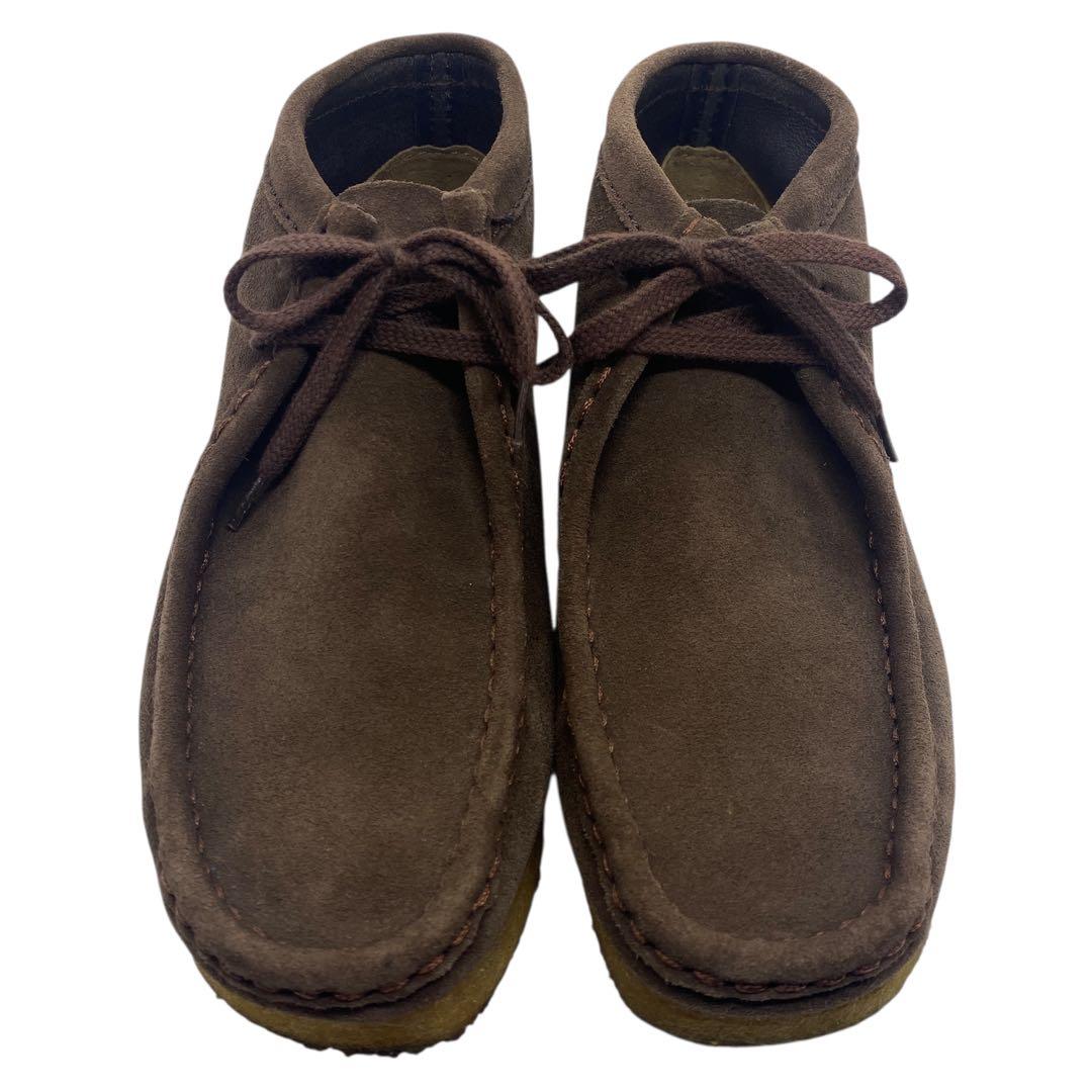 【極美品】 CLARKS クラークス　25cm ワラビー モカシン スエード 茶