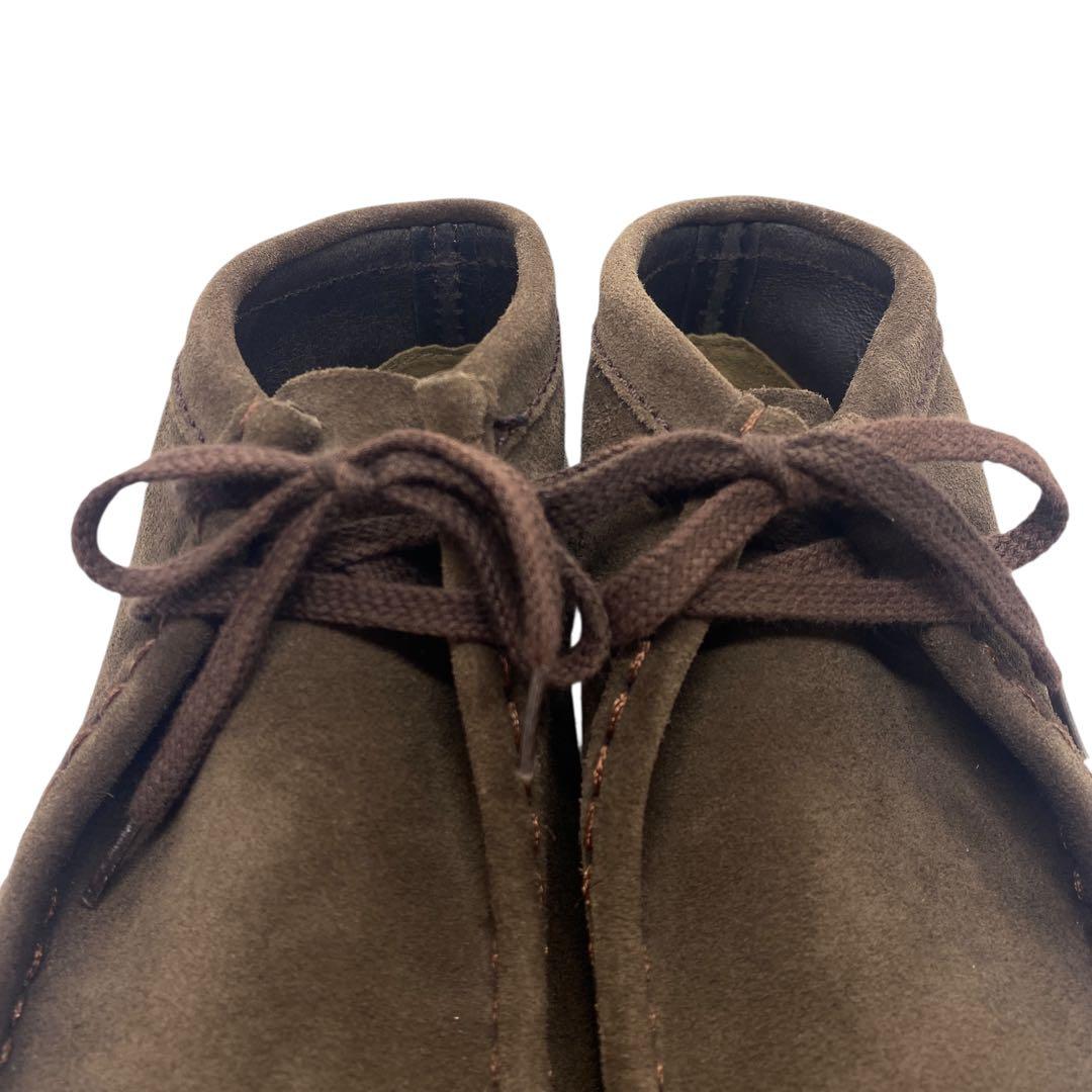 【極美品】 CLARKS クラークス　25cm ワラビー モカシン スエード 茶