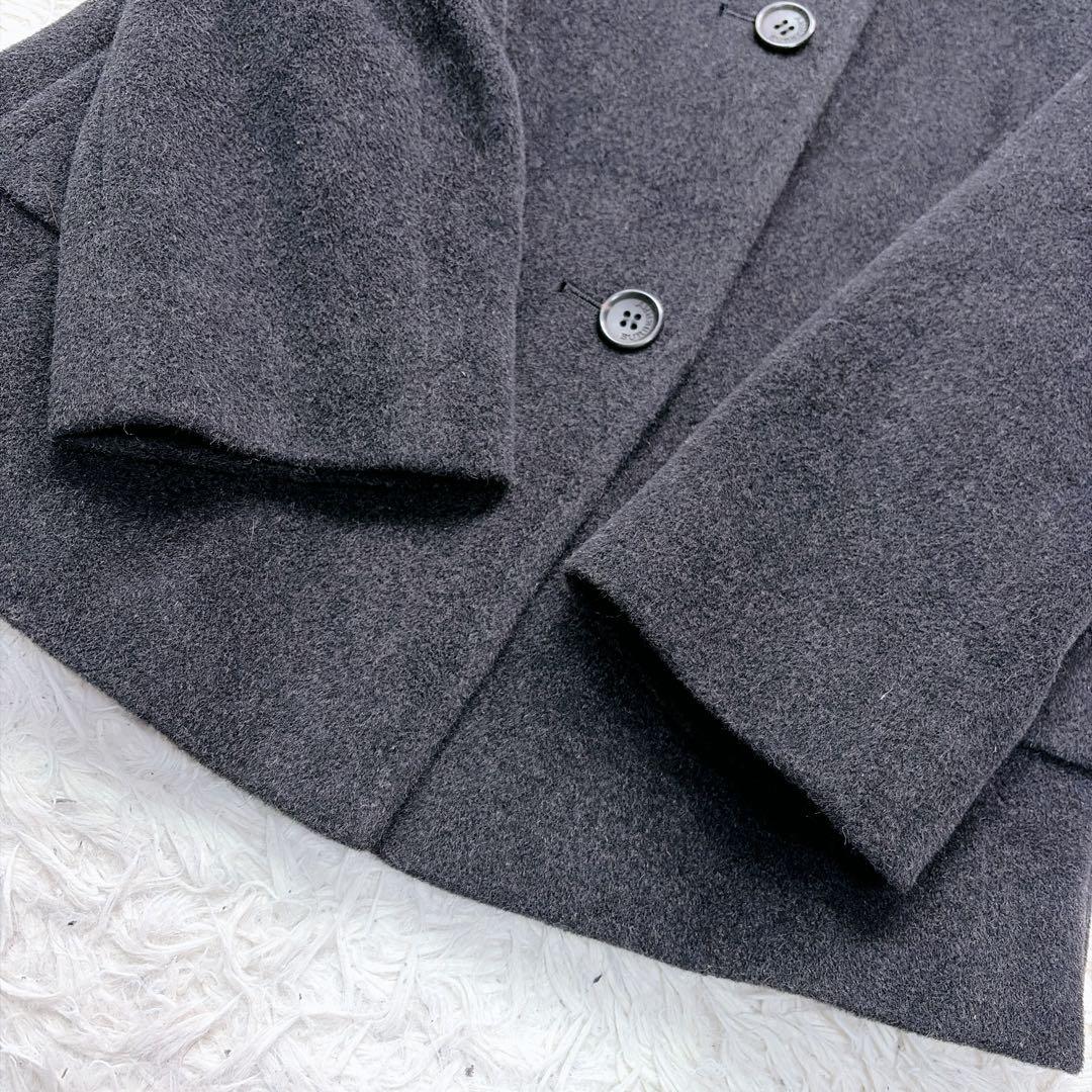 【希少】バーバリー ロンドン アンゴラ コート ノバチェック グレー 38