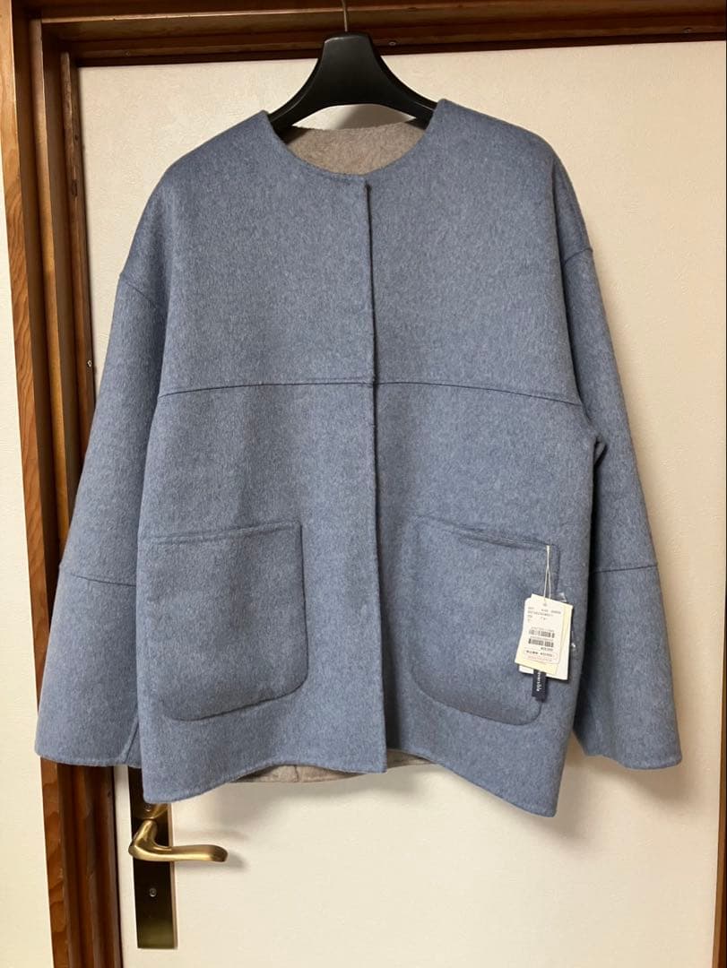 ジェナエスパスメルヴェイユ2WAYふんわり上質リバーシブルコクーンジャケット