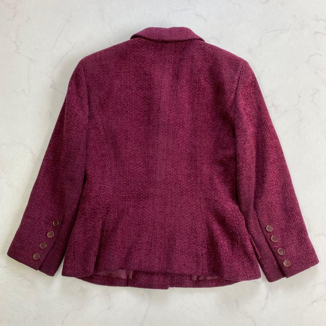 美品★CELINEセリーヌ ヴィンテージ ロゴボタン ジャケット ボルドー 40