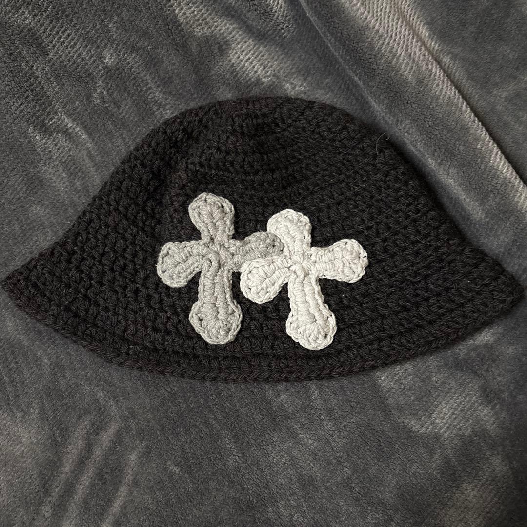 YARN バケットハット 黒グレー　Y.A.R.N 値下げはコメントお願いします