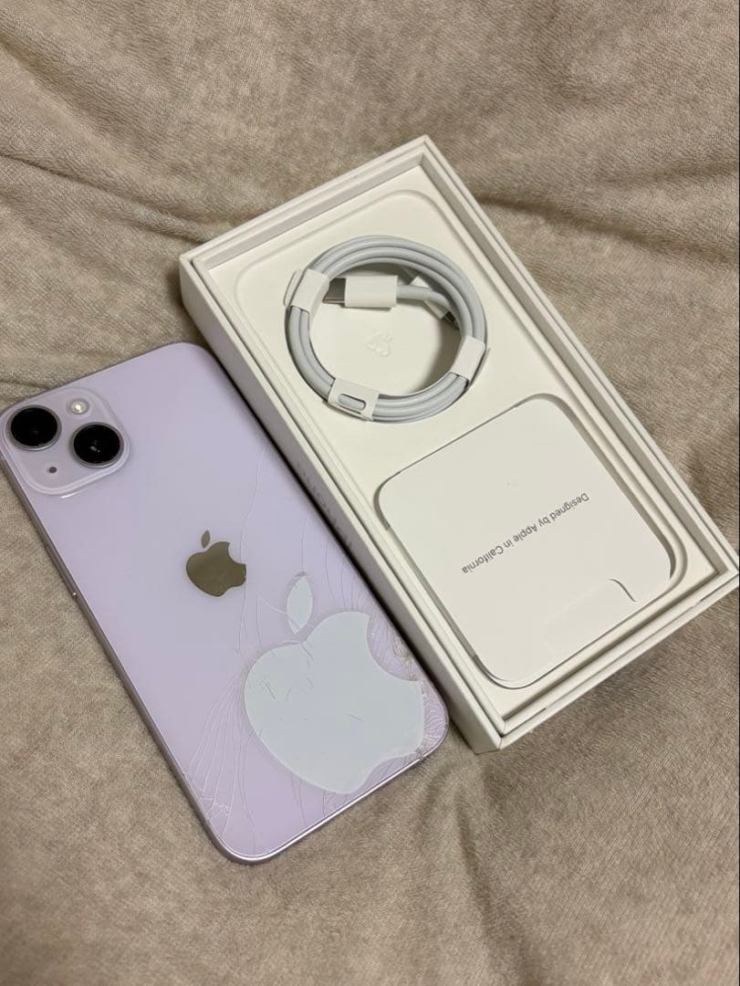 iphone 14 パープル　128GB
