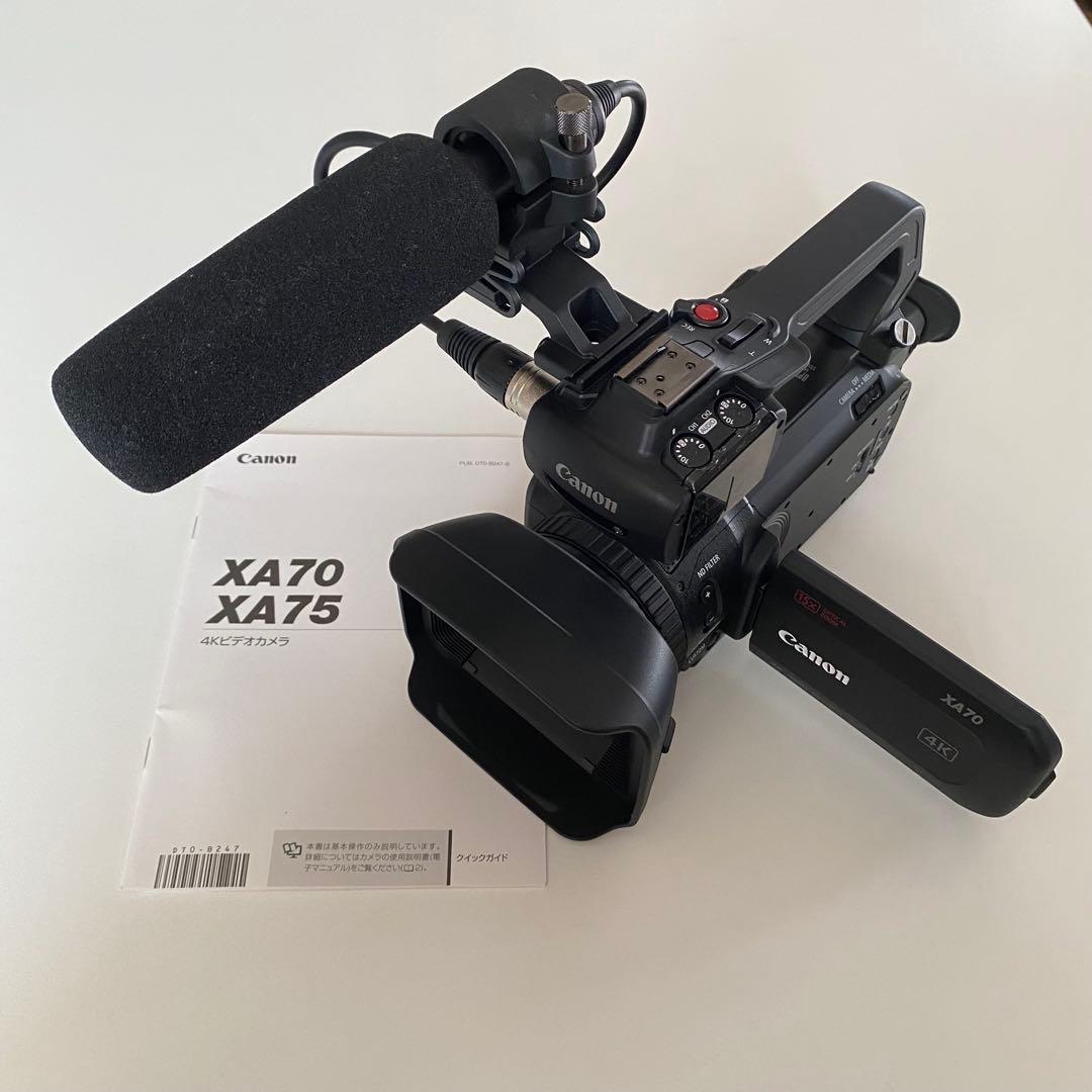 Canon XA70 ビデオカメラ 増量バッテリーとSONY マイクセット！