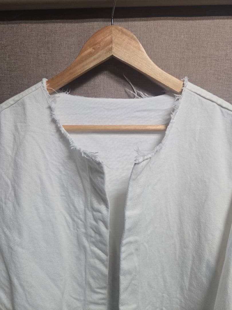 UNUSED 13.5oz denim cut off jacket ノーカラー