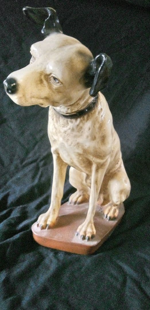 ニッパー犬 陶器製　大きい 　当時置物