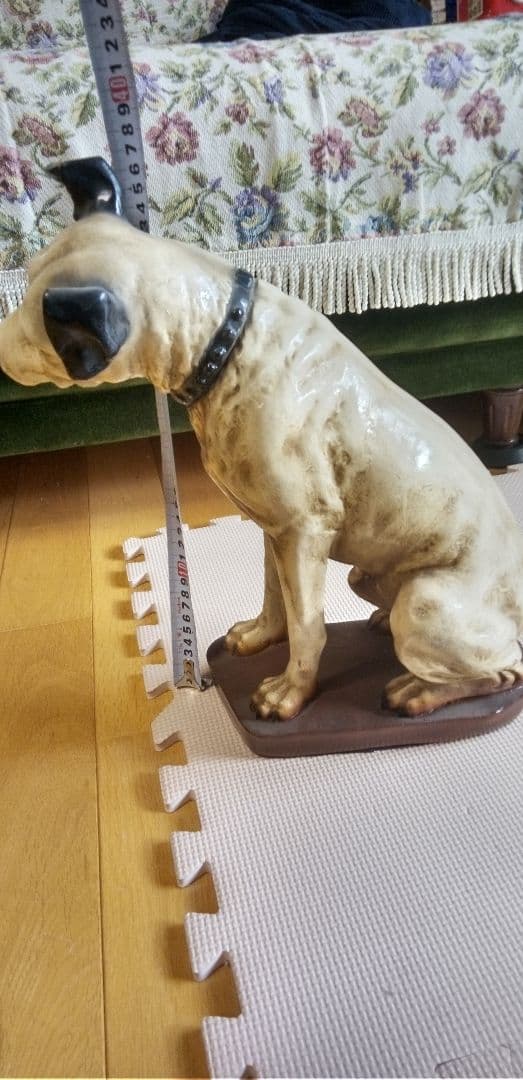 ニッパー犬 陶器製　大きい 　当時置物