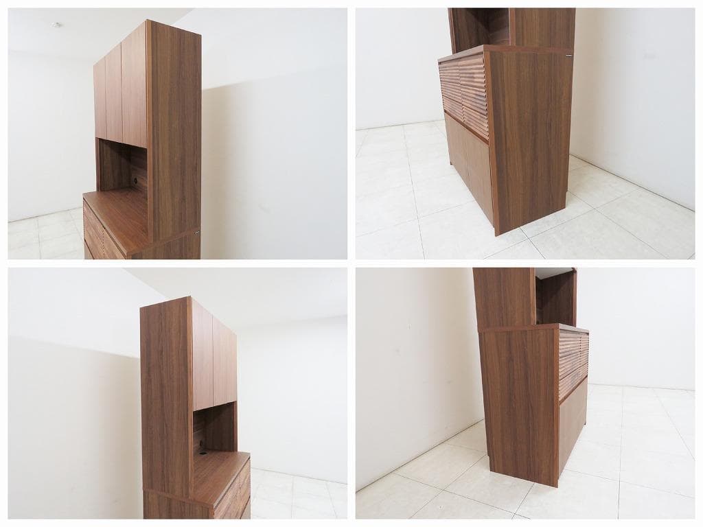 カリモク ネイビ 家電収納棚 39万 食器 キッチン レンジボード キャビネット