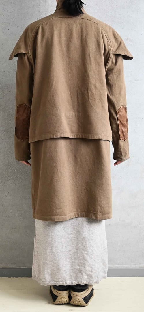 ninja964/スタンドカラー モーターサイクル ミリタリーレザーコート