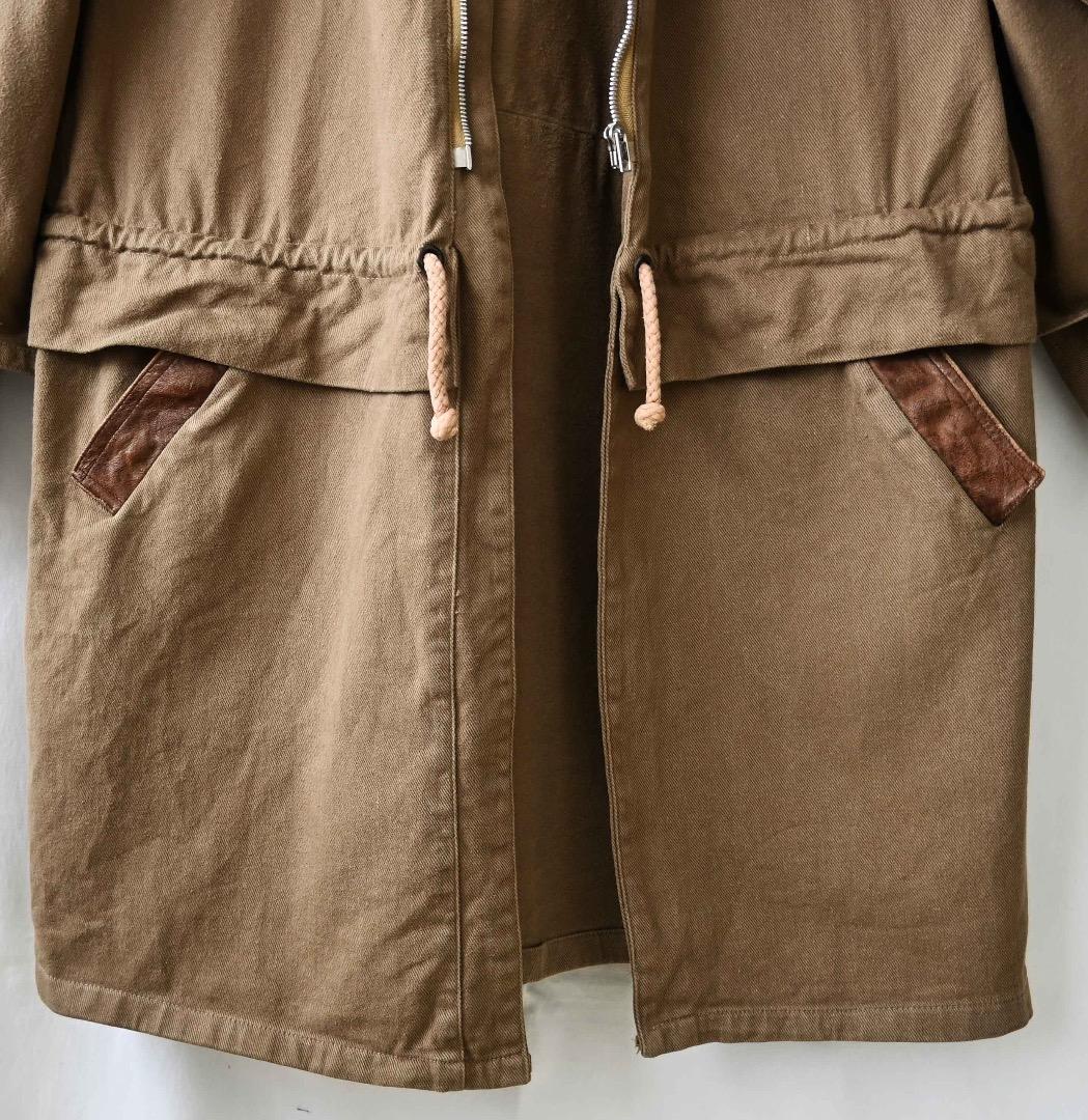 ninja964/スタンドカラー モーターサイクル ミリタリーレザーコート