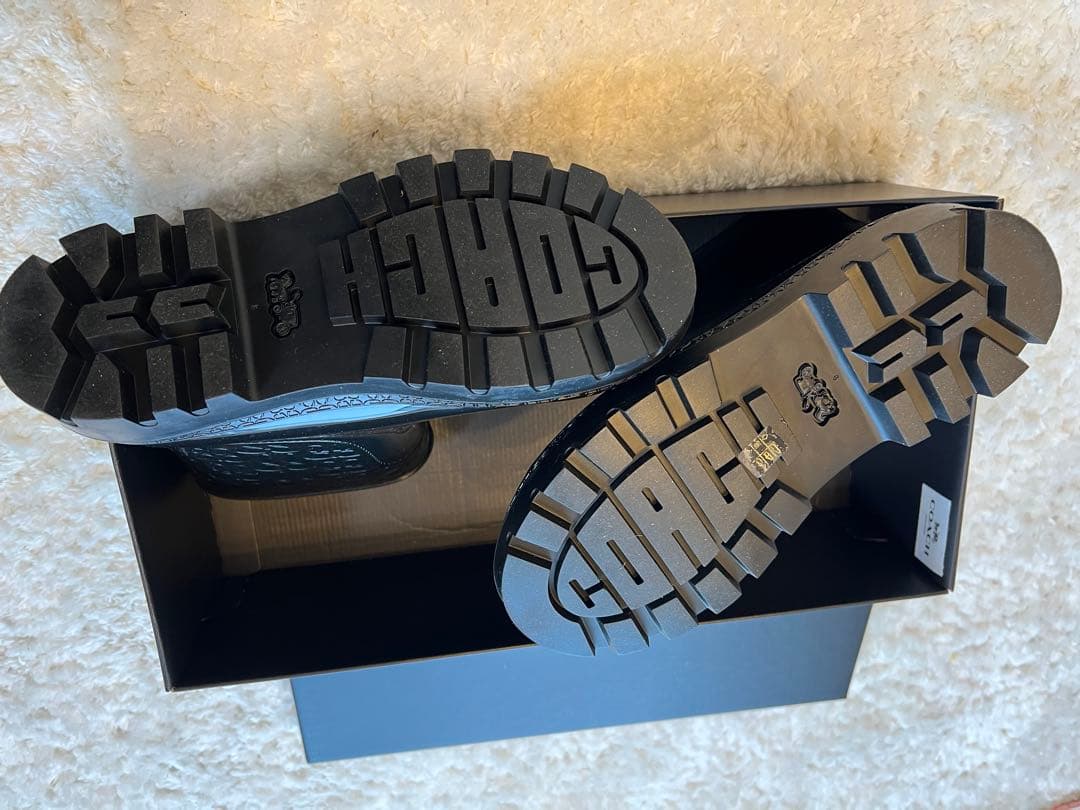 COACH ブラック レインブーツ　26cm