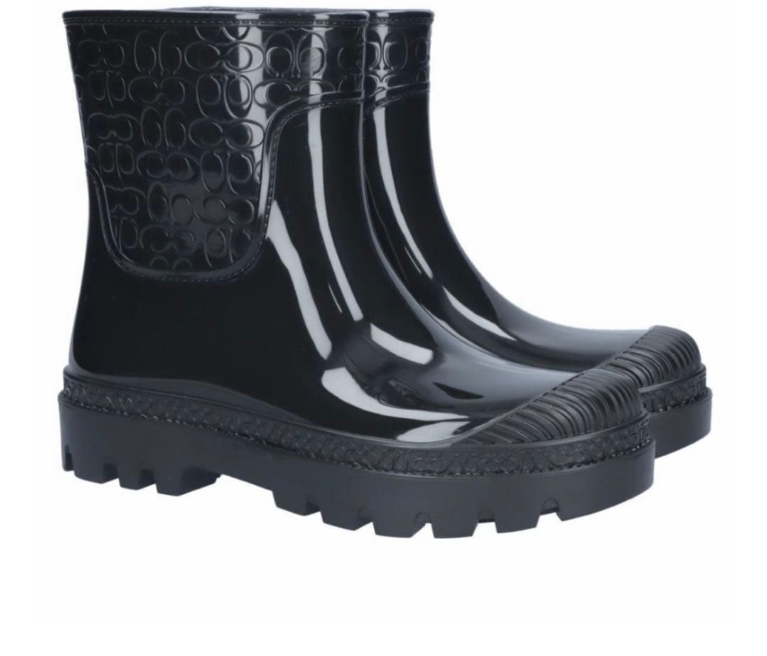 COACH ブラック レインブーツ　26cm