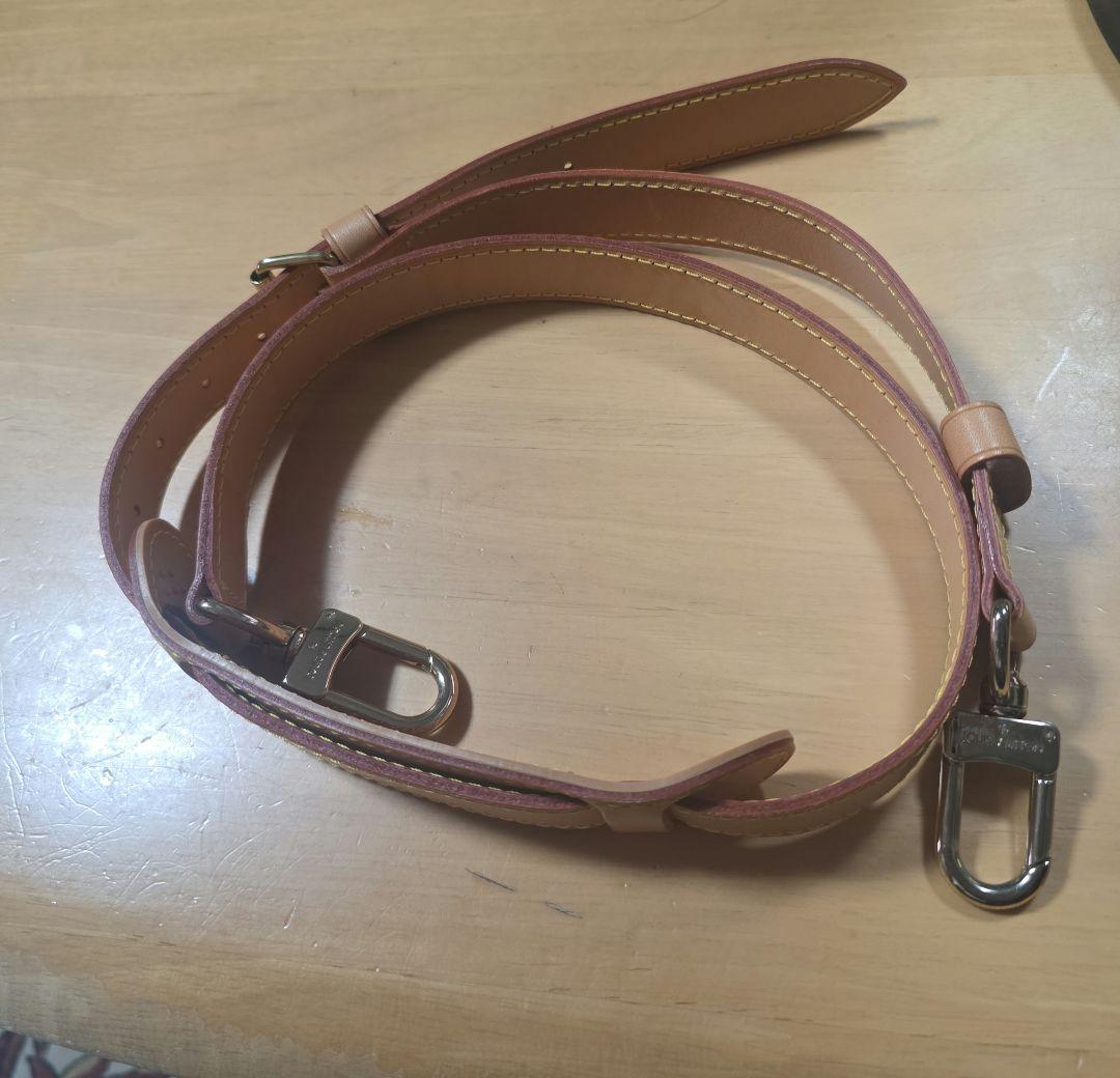 ルイヴィトン　バンドリエールレザーショルダーストラップ、ポワニエ、ネームタグ