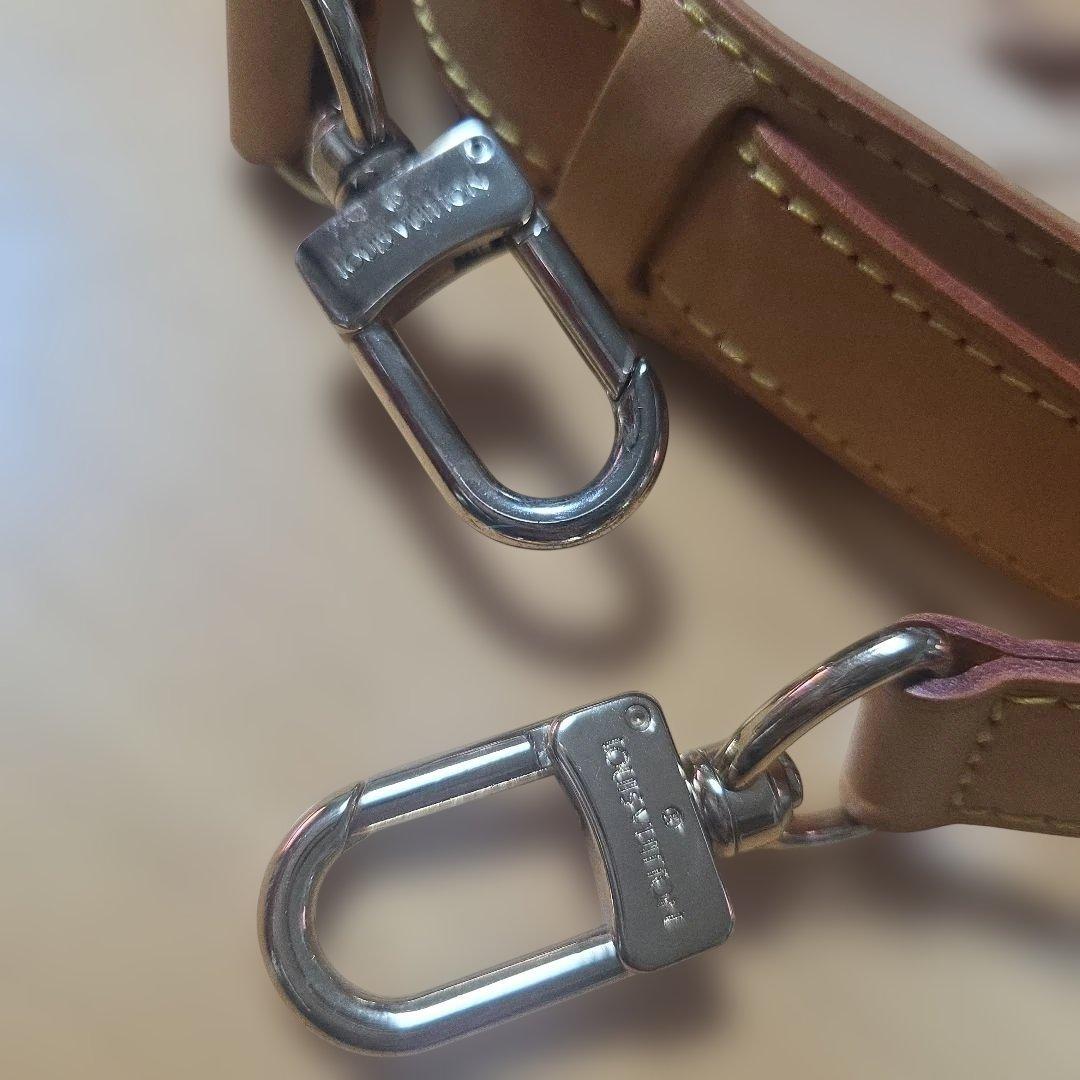 ルイヴィトン　バンドリエールレザーショルダーストラップ、ポワニエ、ネームタグ