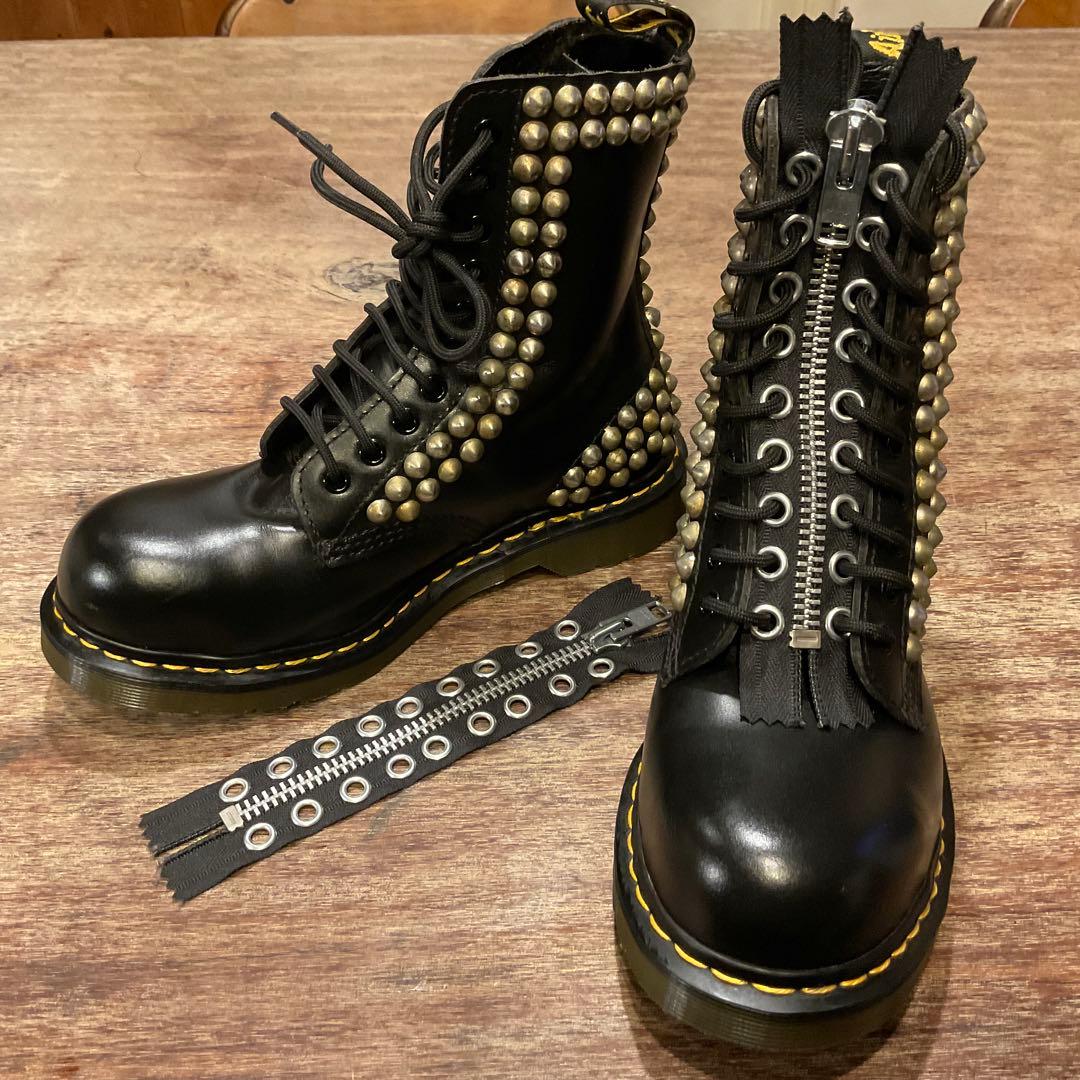 美品！ドクターマーチン スタッズ カスタム 10ホール ブーツ 1919 黒