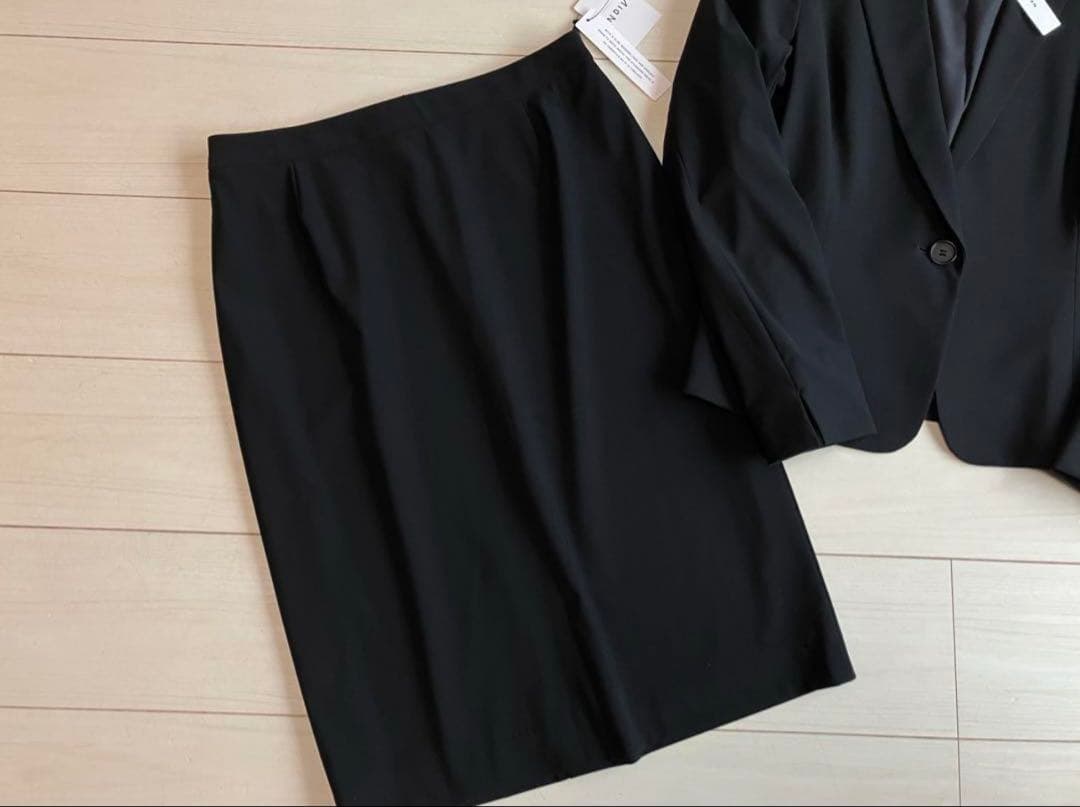 INDIVI ブラックスーツ タイトスカート付き