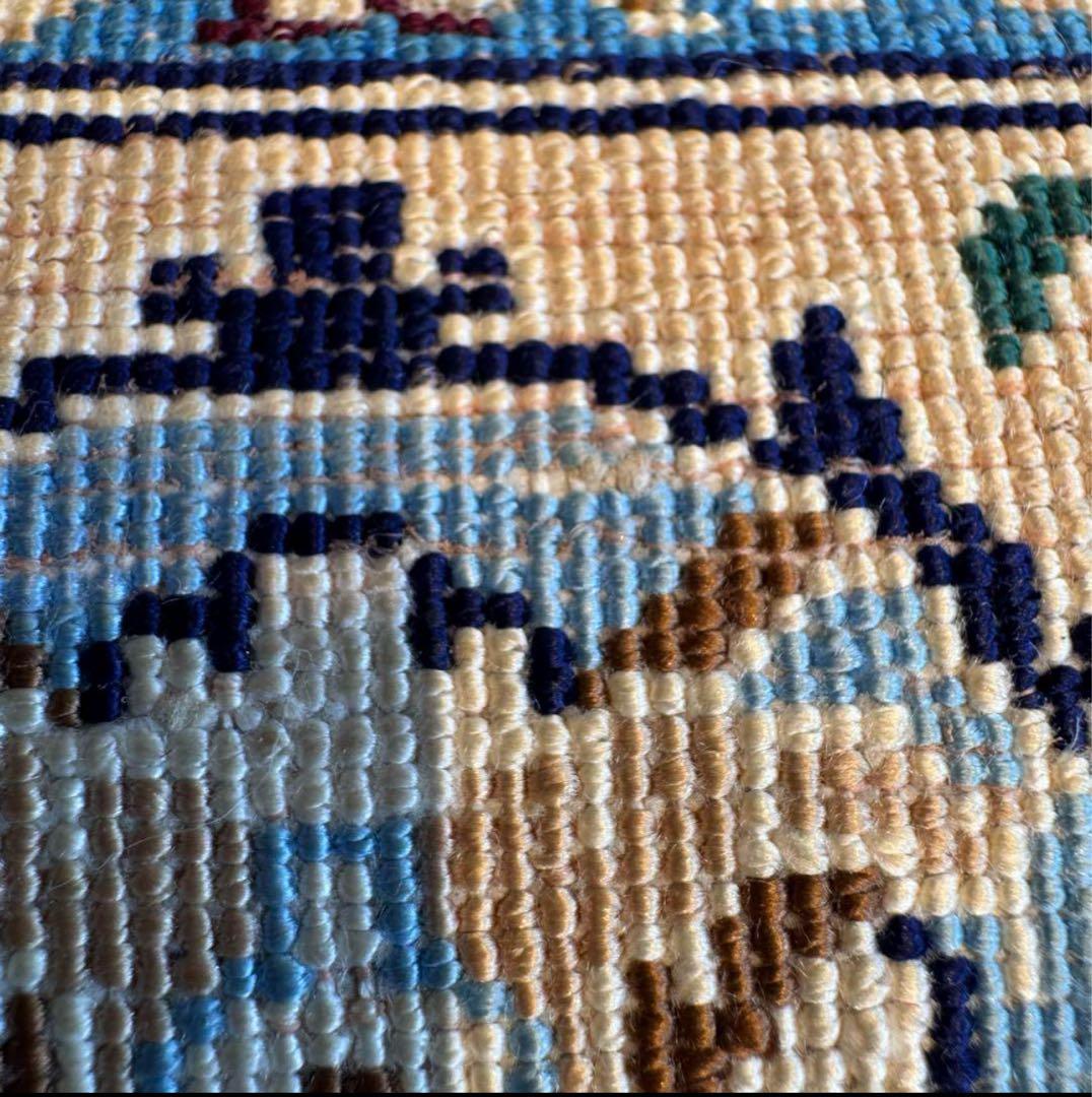 手織りのアンティークペルシャ絨毯 ナイン　ハビビアン