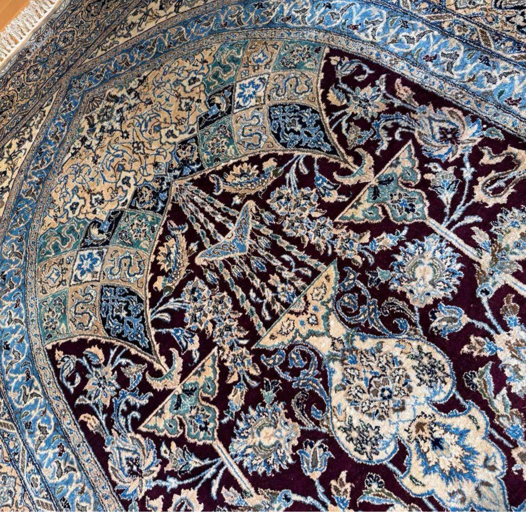 手織りのアンティークペルシャ絨毯 ナイン　ハビビアン