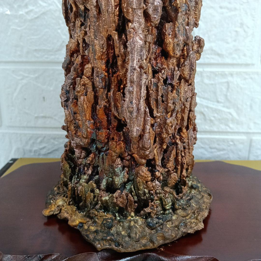 銅滴　台座付き　置物　上197