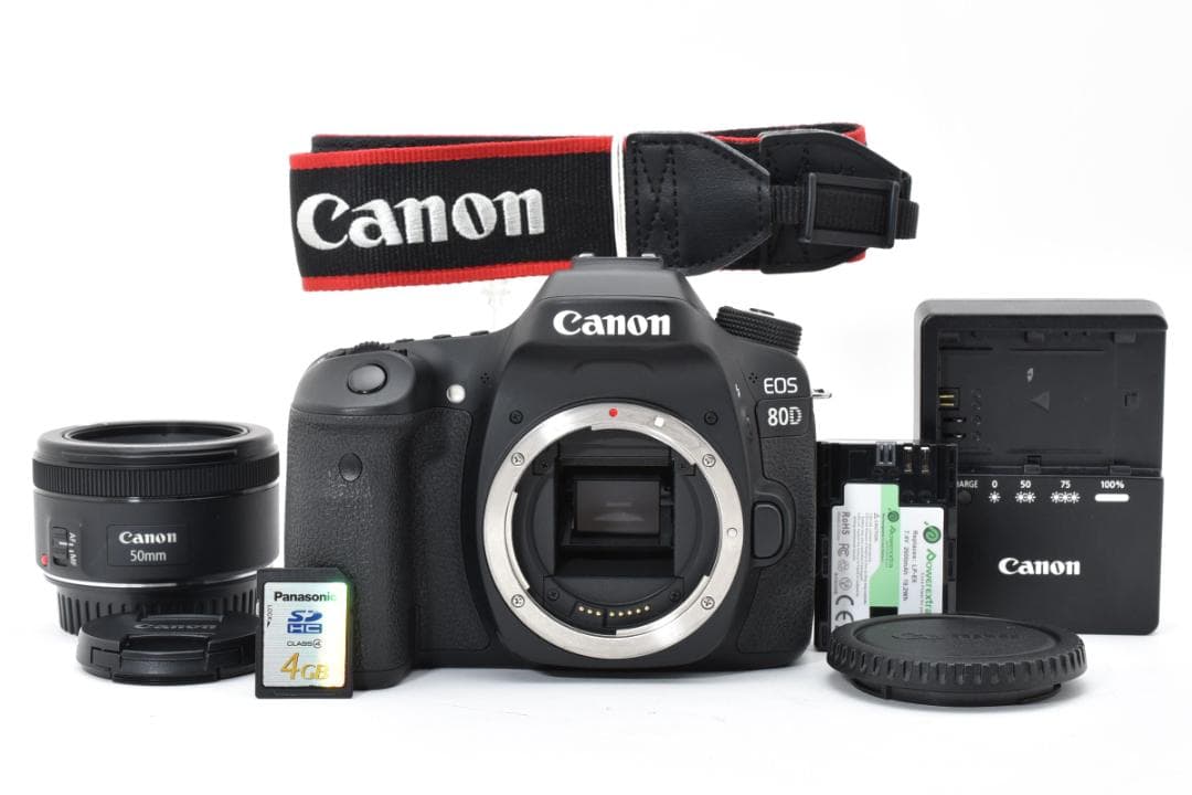 ■美品■ キヤノン　CanonEOS 80D+EF 50mm F1.8 STM