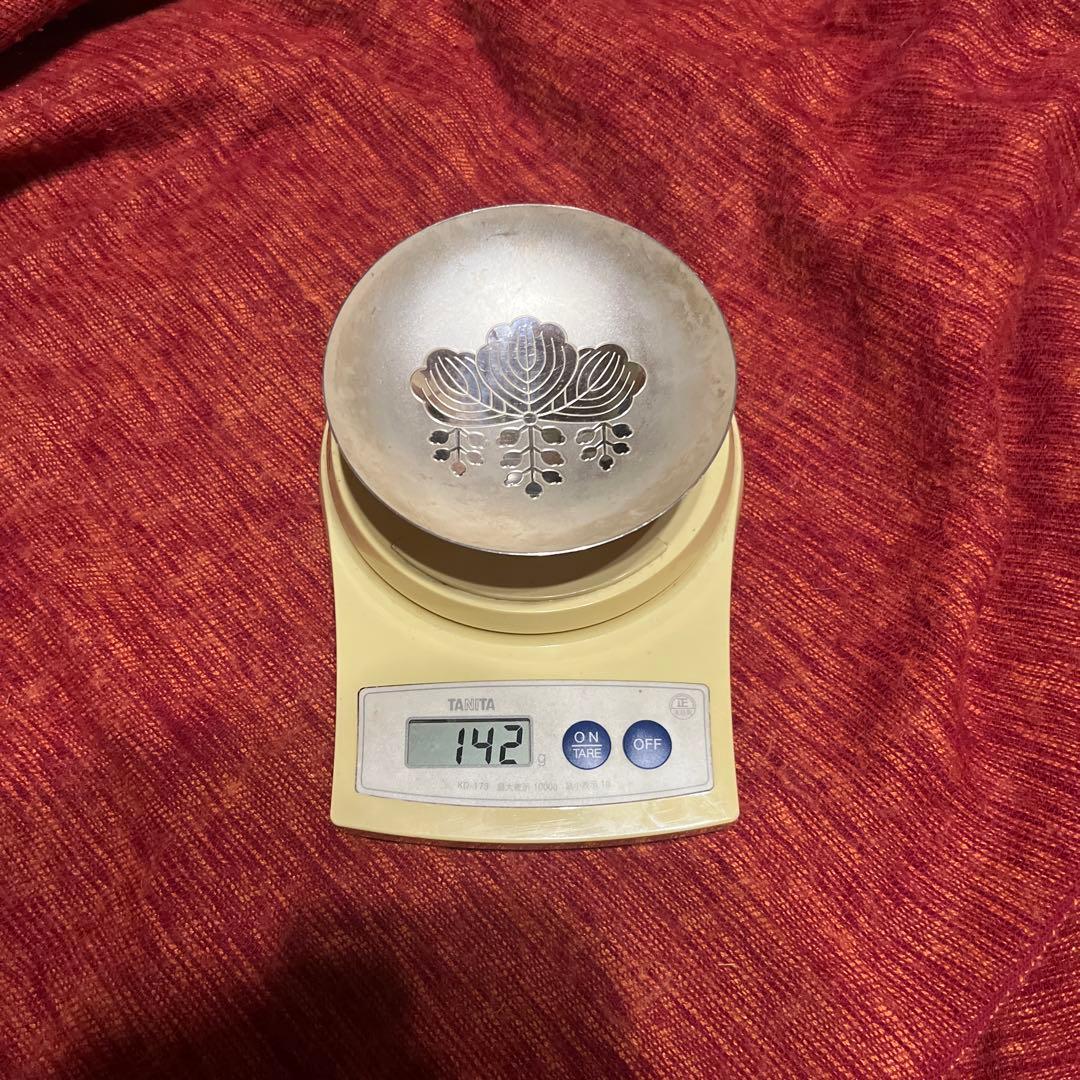 純銀銀杯造幣局製 内閣総理大臣 桐紋 sv1000刻印142g