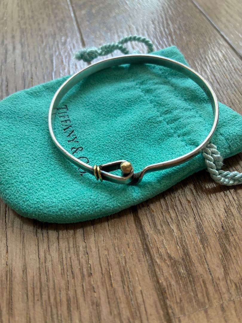 シルバー925 と18Kシンプルバングル ティファニー