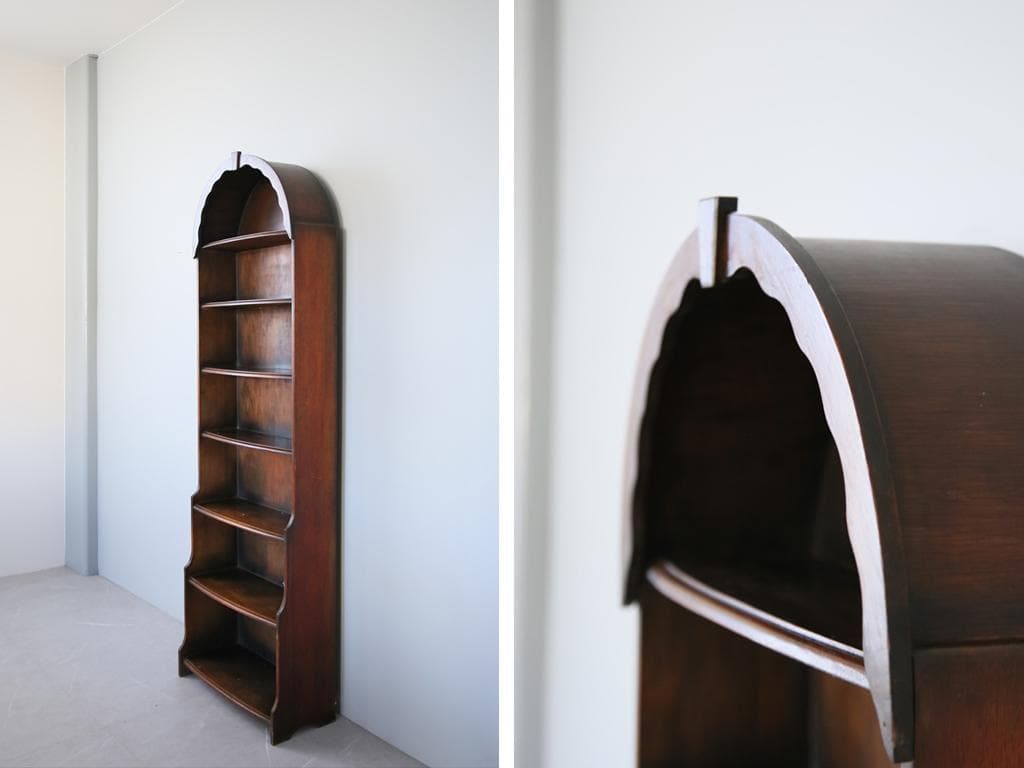 英国アンティーク木製ブックシェルフ/本棚/ラック/飾り棚キャビネット(91-70