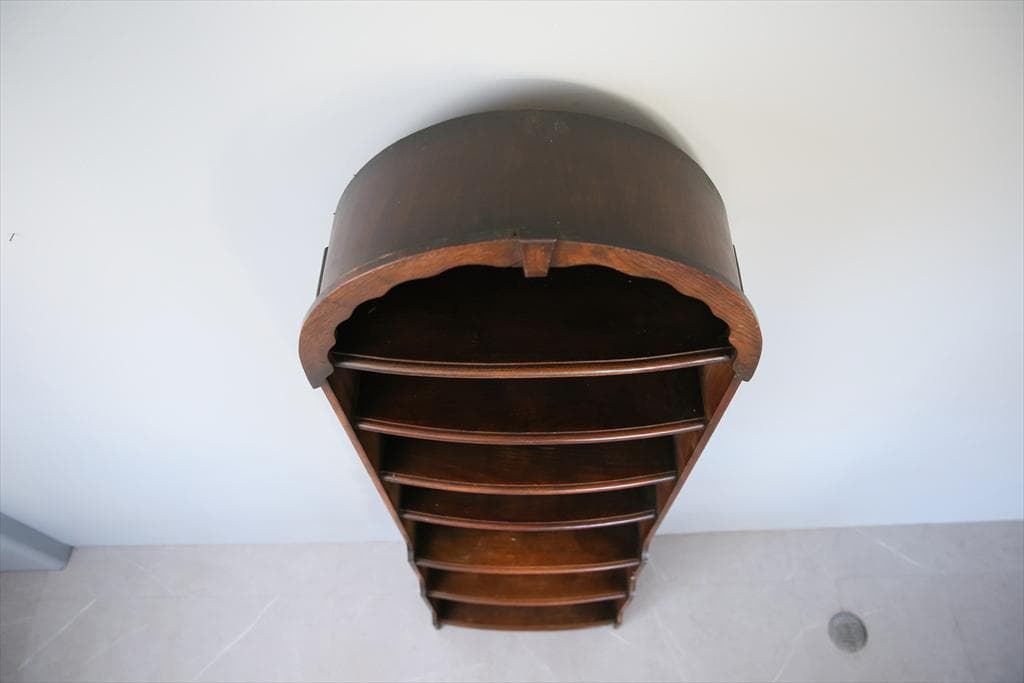 英国アンティーク木製ブックシェルフ/本棚/ラック/飾り棚キャビネット(91-70