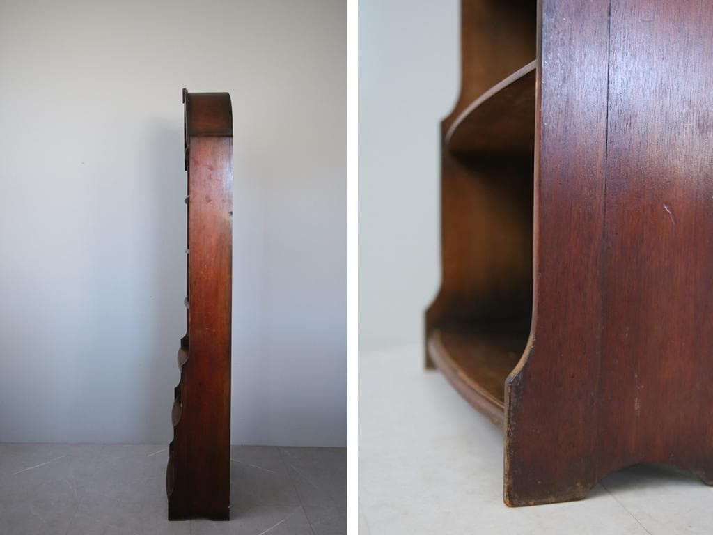 英国アンティーク木製ブックシェルフ/本棚/ラック/飾り棚キャビネット(91-70