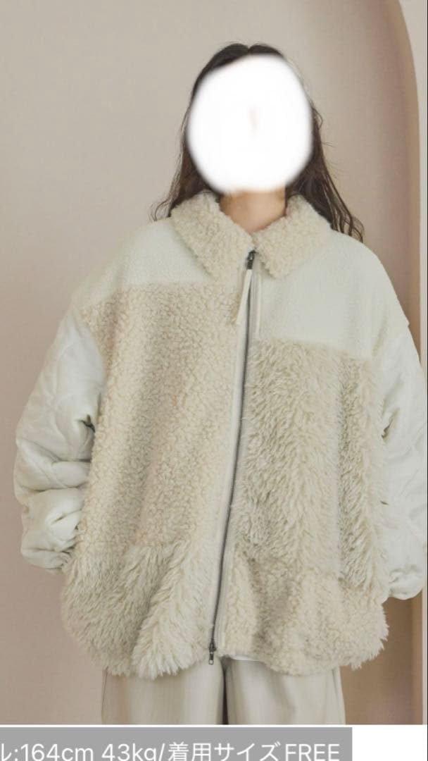 今季新品ニコアンド　パッチワークボアブルゾン