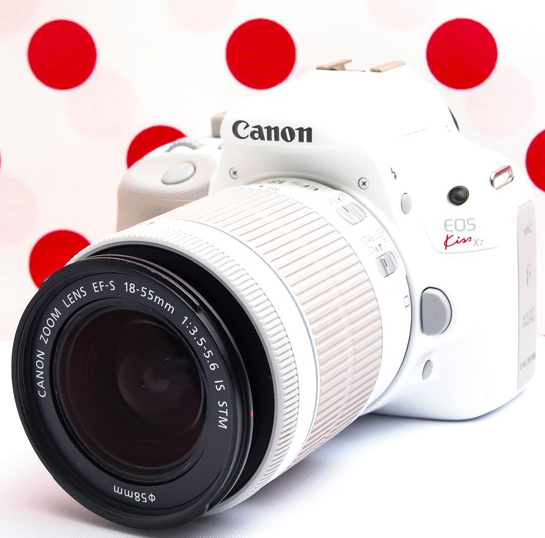 Canon kiss x7❤スマホに転送！❤入門用一眼レフ❤可愛いホワイトカラー